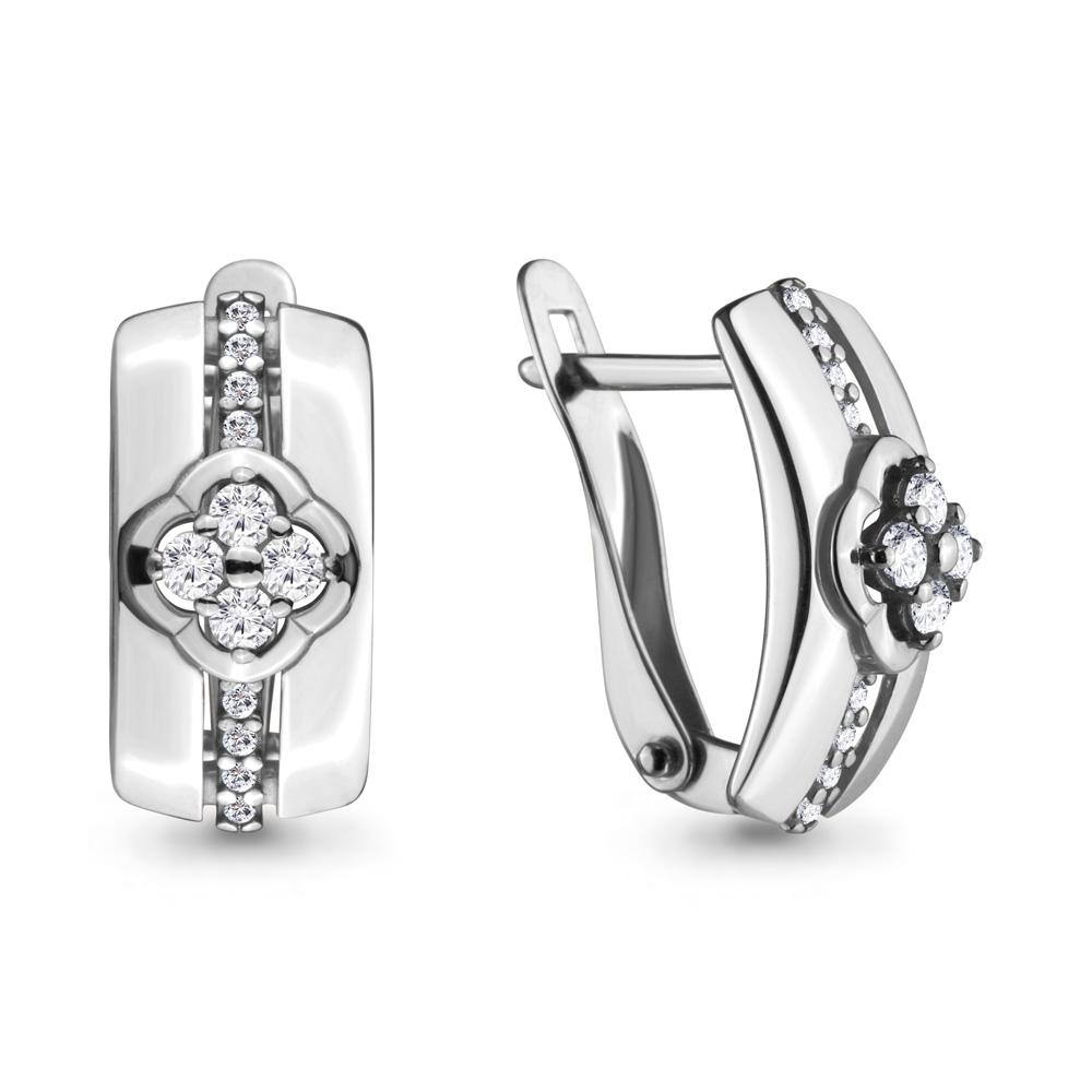 

Серьги из серебра с фианитом Aquamarine Aquamarine 46600А_925_р, 46600А_925_р
