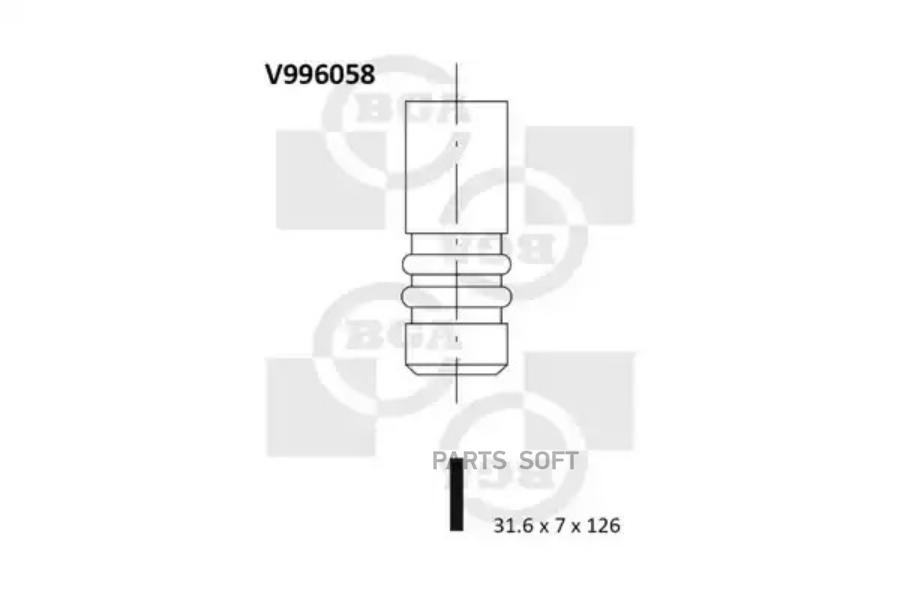 Bga V996058 Клапан Двигателя Выпускной 100046162414