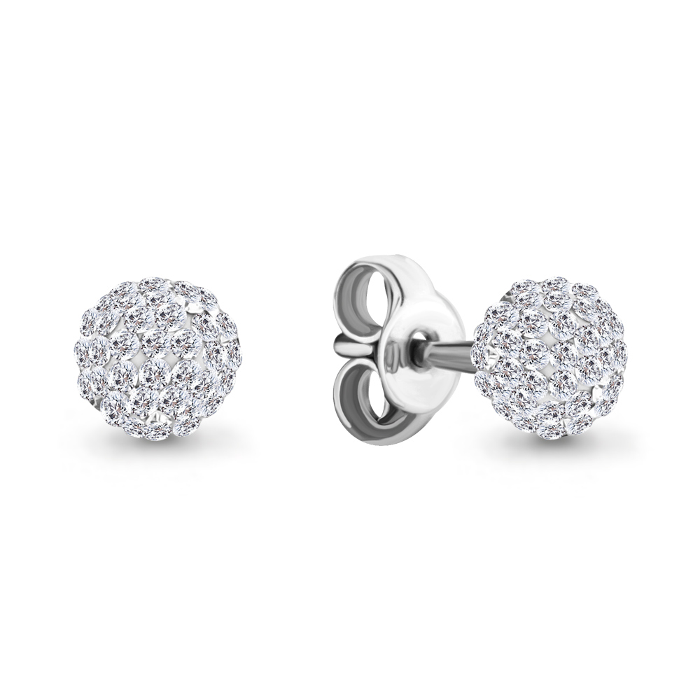 Серьги из серебра со стеклом Aquamarine Aquamarine 46534_925_р