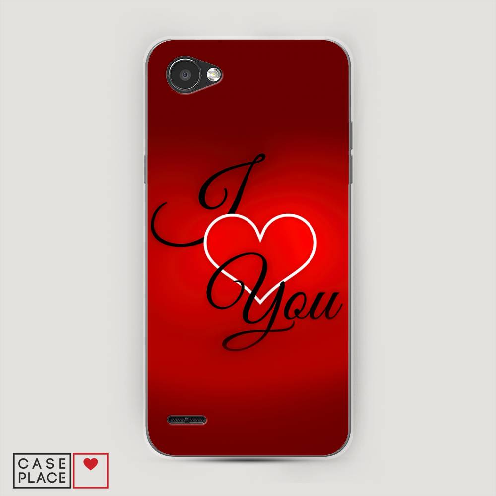 

Чехол Awog на LG Q6 "I love you 3", Красный;черный, 83150-6