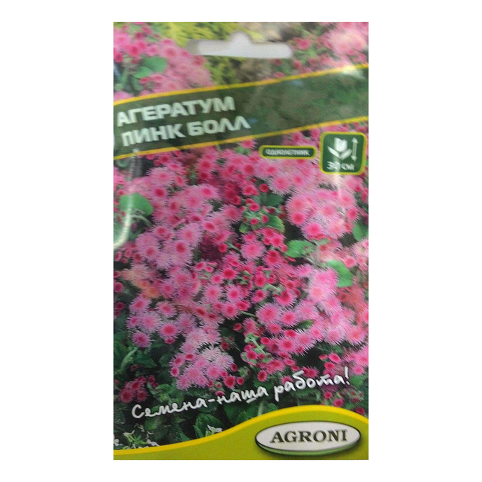 

Семена агератум Agroni Пинк Большой 1 уп.