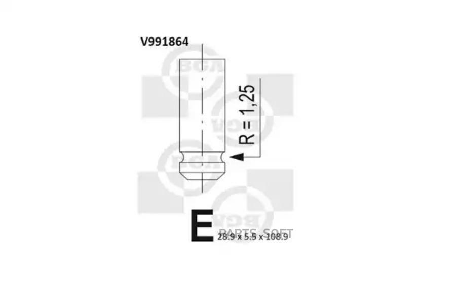 

Bga V991864 Клапан Двигателя Выпускной