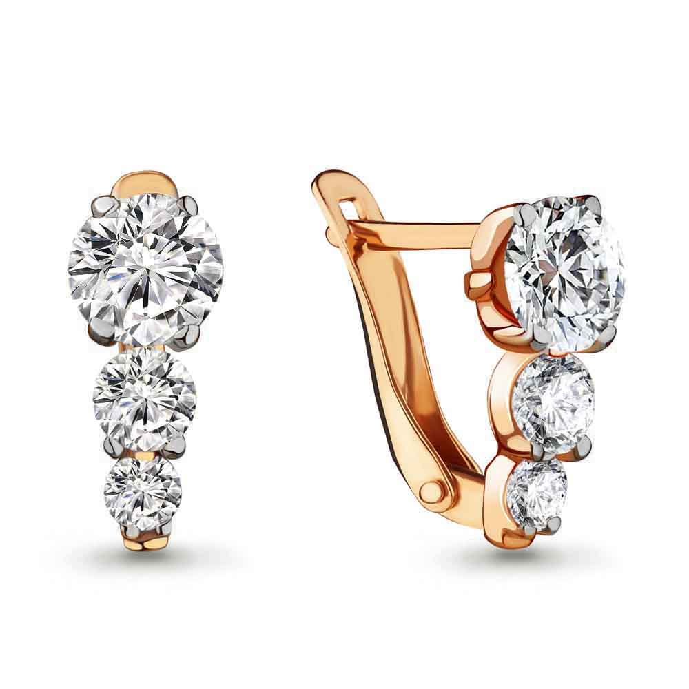 

Серьги из серебра с фианитом Aquamarine Aquamarine 46510А_925_з, 46510А_925_з