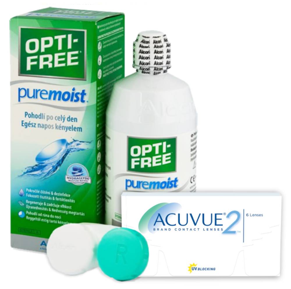 

Набор контактные линзы Acuvue 2 6 линз R 8.3 -1,25 + Opti-Free Pure Moist 300 мл, Acuvue 2 6 линз + Opti-Free Pure Moist 300 мл