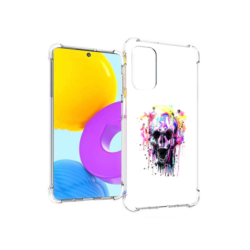 

Чехол MyPads Tocco для Samsung Galaxy M52 5G граффити череп (PT226932.542.298), Прозрачный, Tocco