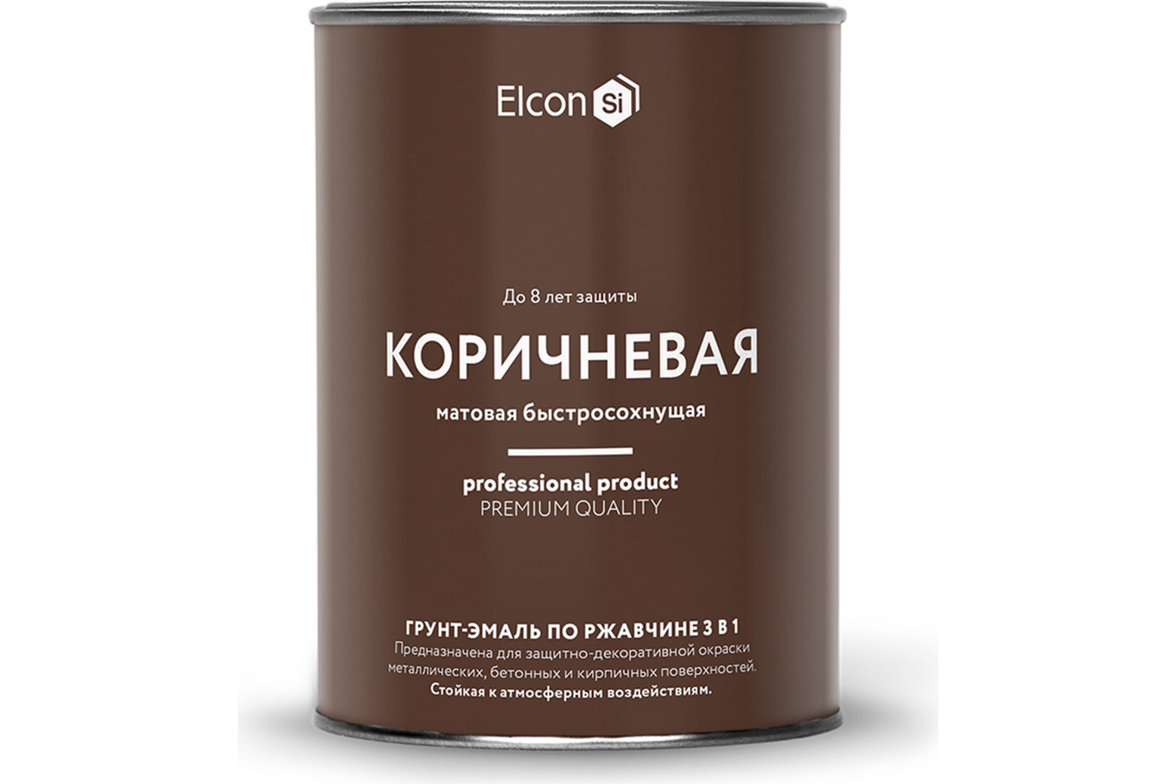 Грунт-эмаль Elcon по ржавчине, Elcon, 0,8 кг, коричневая грунт эмаль decotech 3в1 шоколадно коричневая ral8017 0 9кг