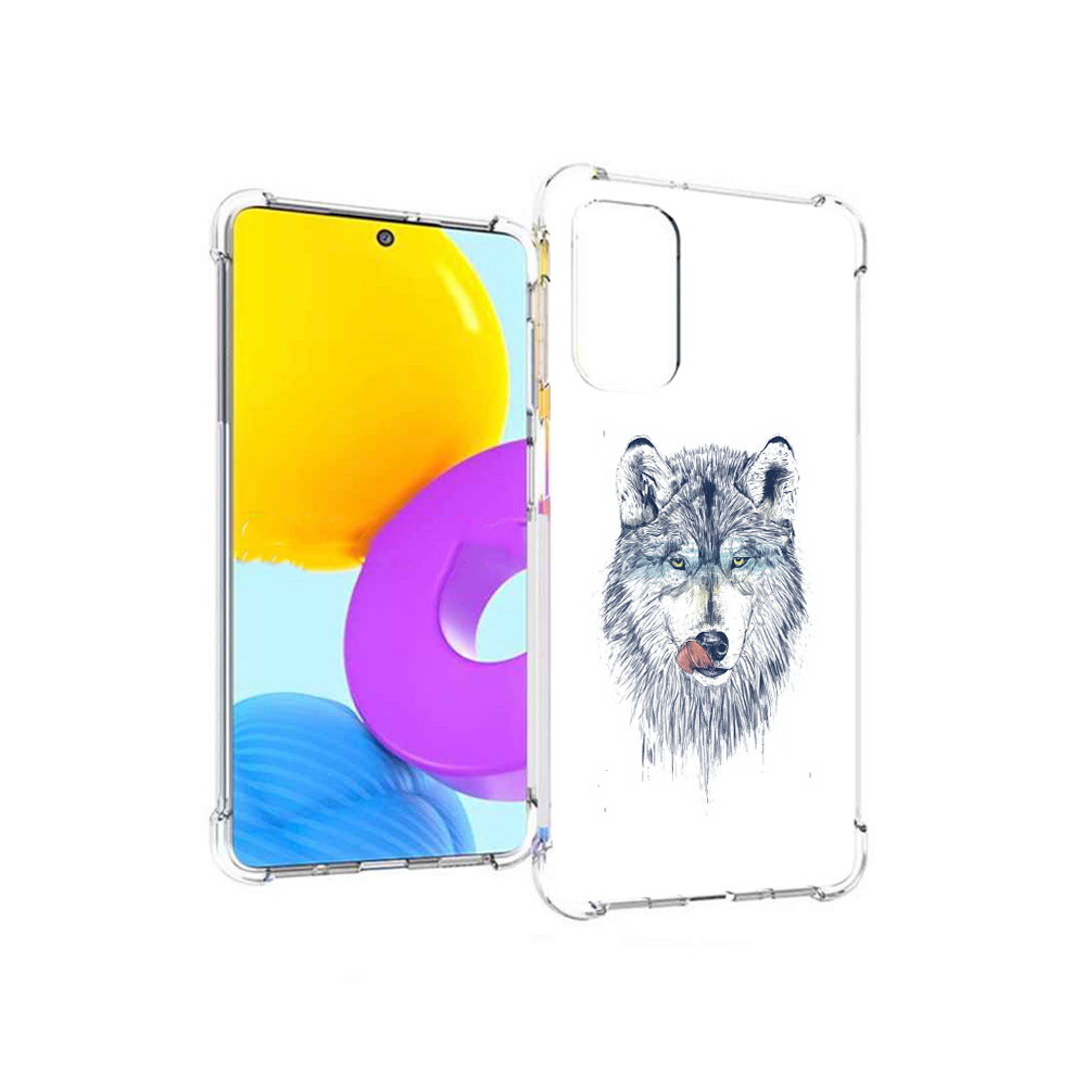 

Чехол MyPads Tocco для Samsung Galaxy M52 5G голодгый волк (PT226932.542.292), Прозрачный, Tocco