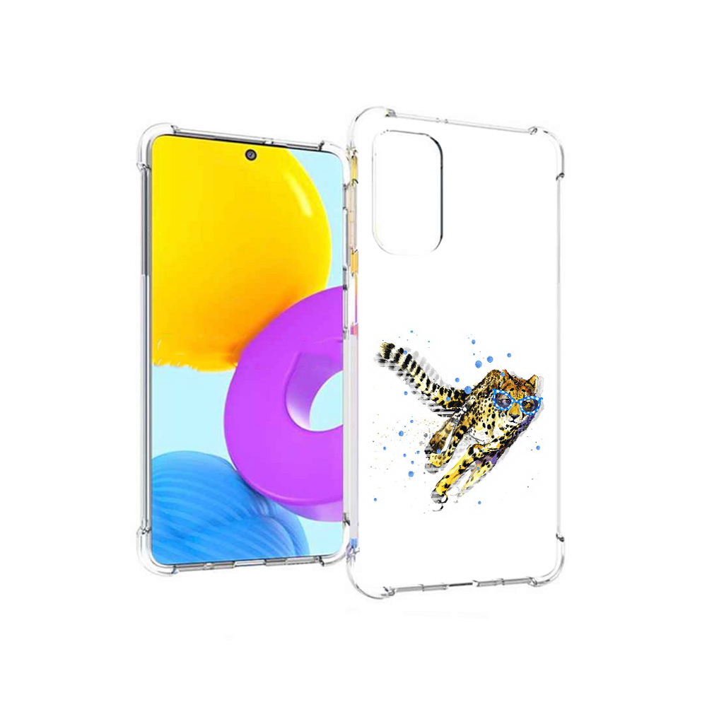 

Чехол MyPads Tocco для Samsung Galaxy M52 5G гепард в очках (PT226932.542.287), Прозрачный, Tocco