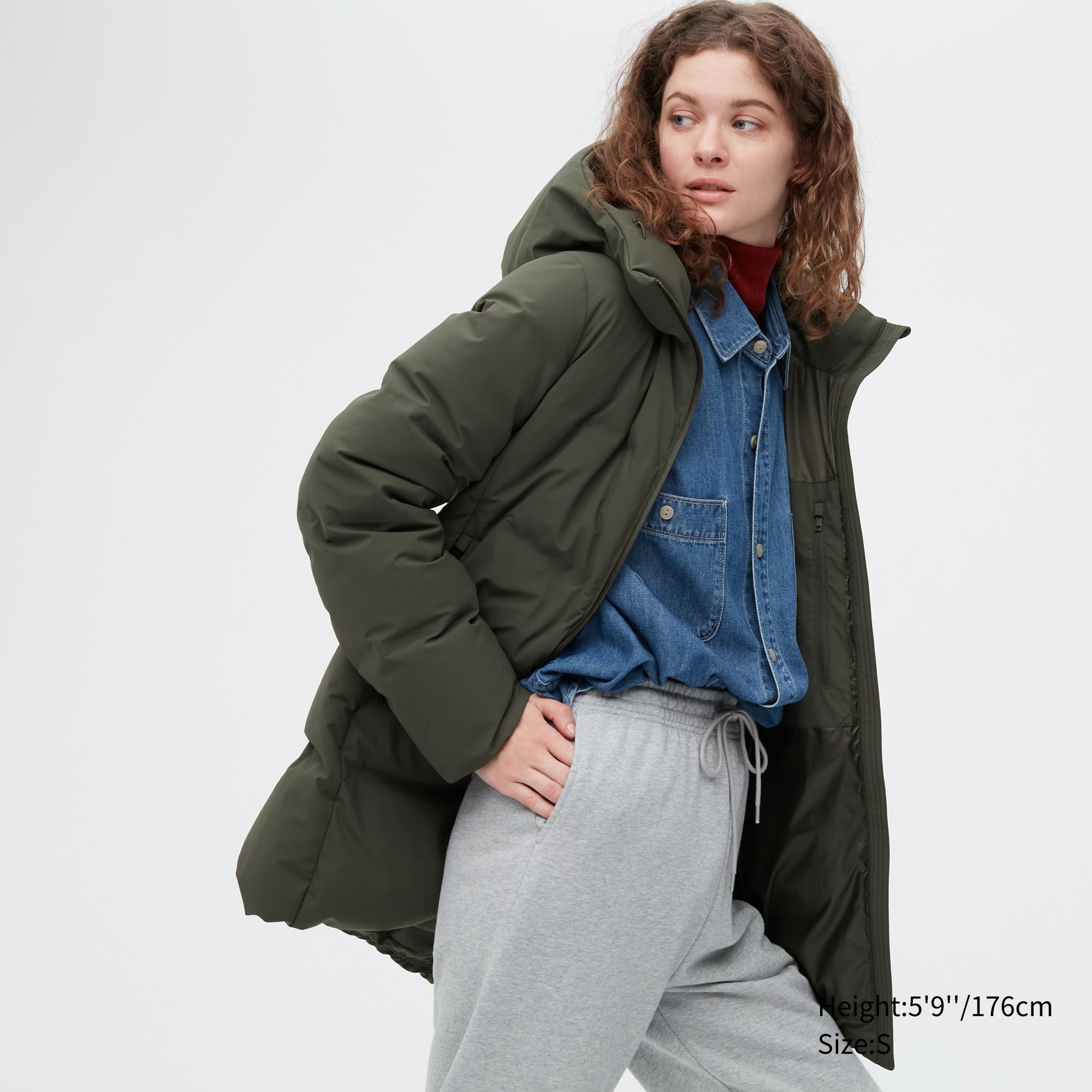 Пуховик женский UNIQLO 450489COL58 хаки S (доставка из-за рубежа)