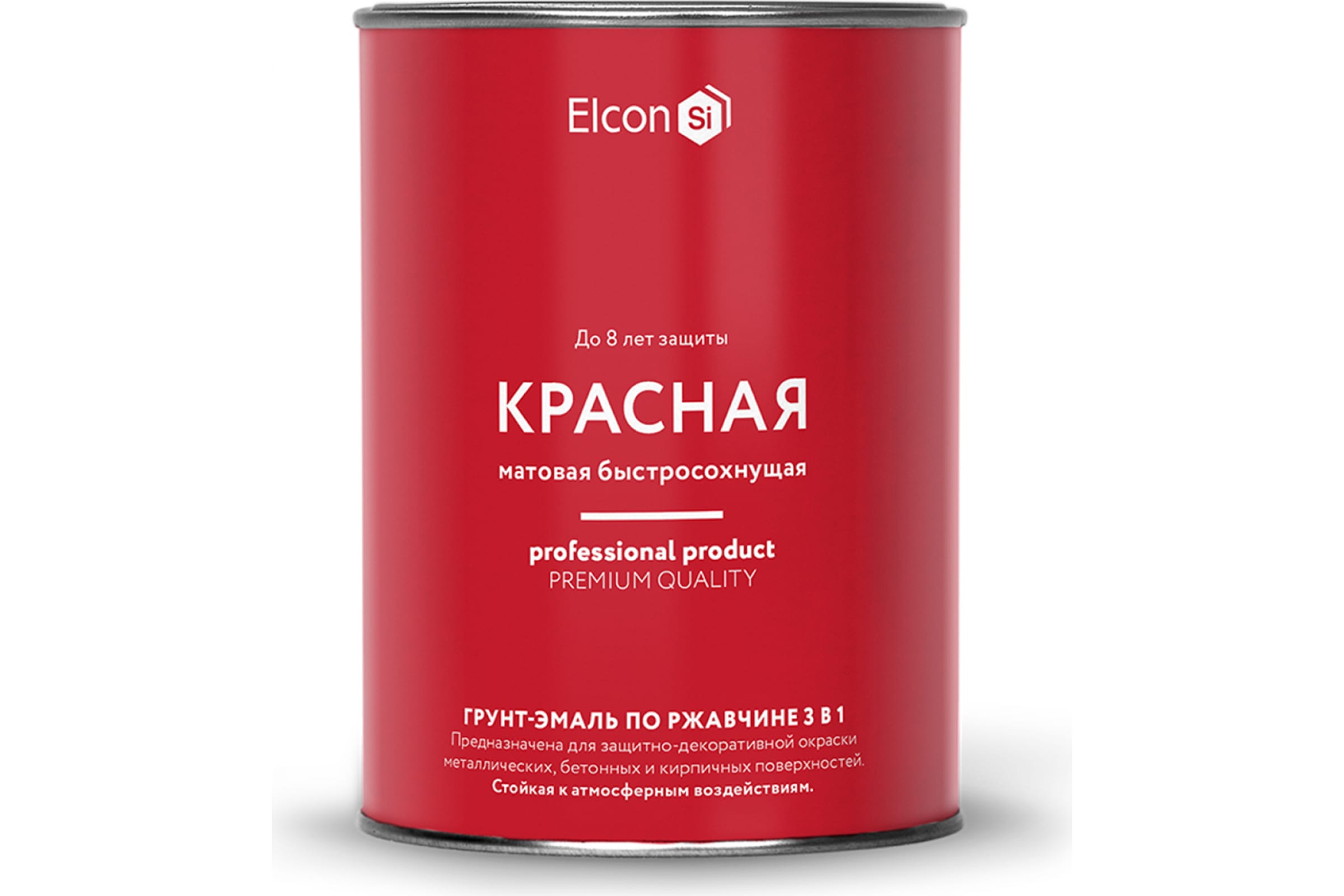 фото Грунт-эмаль elcon по ржавчине, elcon 0,8 кг, красная