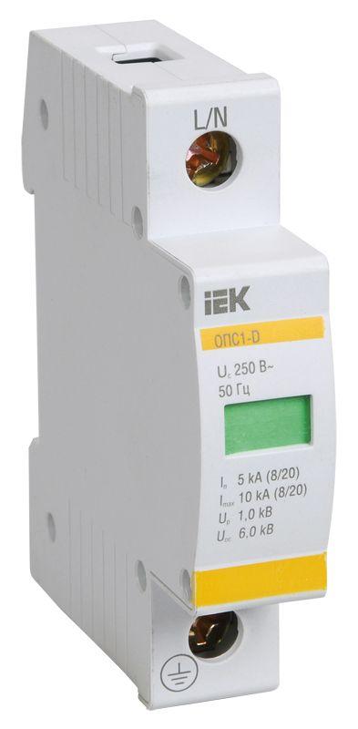 фото Ограничитель перенапряжения опс1-c 1p iek mop20-1-c