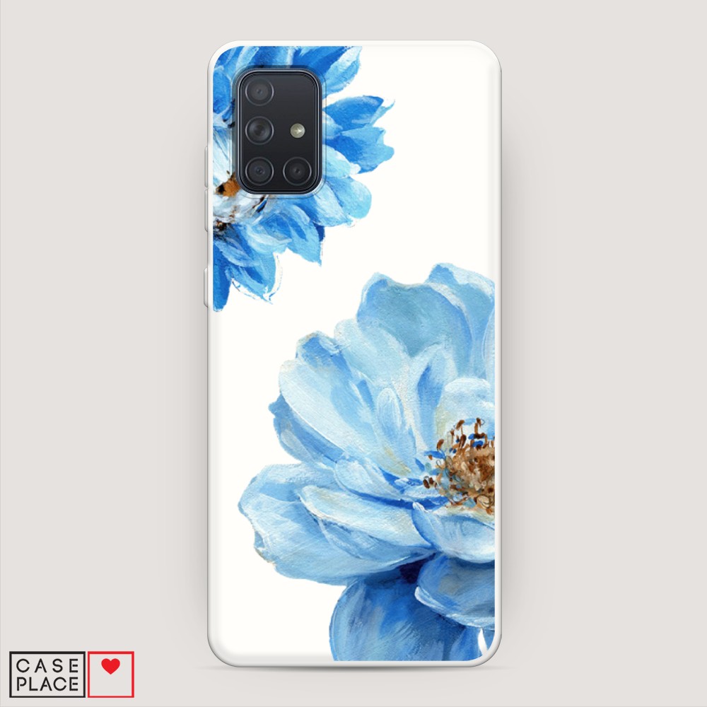 

Матовый силиконовый чехол "Голубые клематисы" на Samsung Galaxy A71, 29057-1