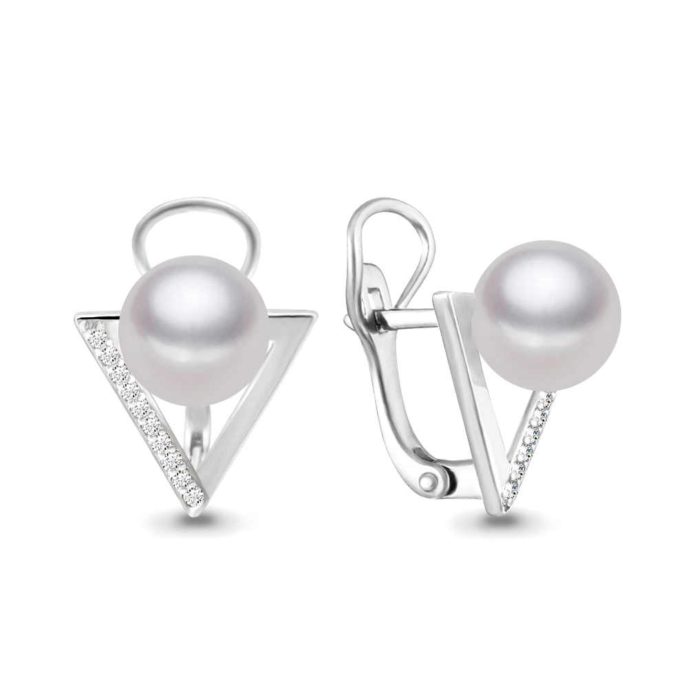 

Серьги из серебра с фианитом Aquamarine Aquamarine 46316А_925_р, 46316А_925_р