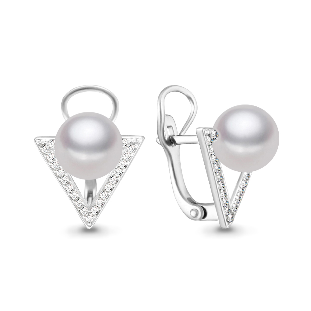 

Серьги из серебра с фианитом Aquamarine Aquamarine 46315А_925_р, 46315А_925_р
