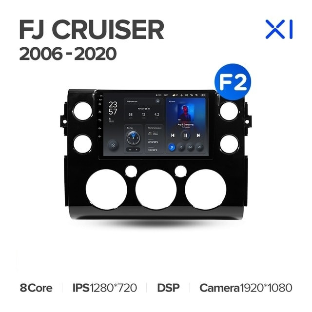 Автомобильная магнитола Teyes X1 4G 232 Toyota FJ Cruiser J15 2006-2020 F2 2580000₽
