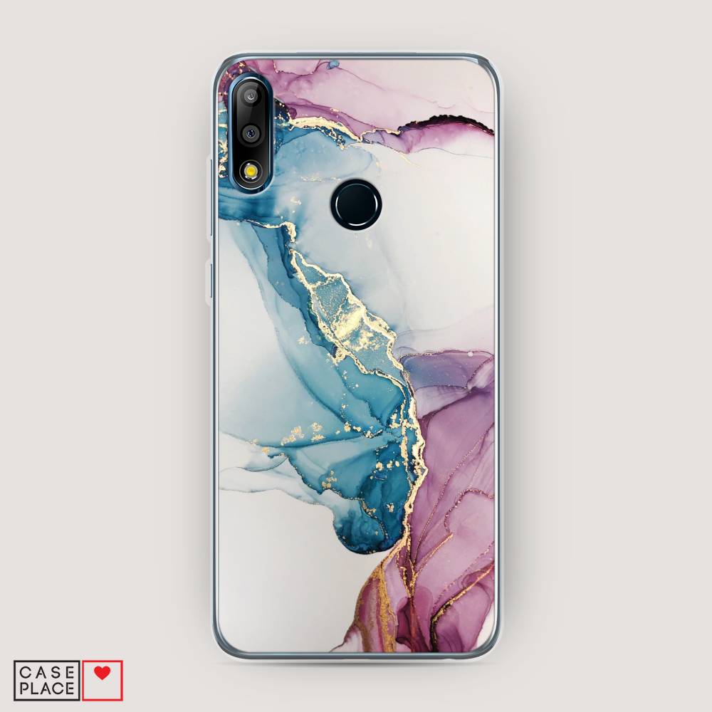 

Чехол на Asus Zenfone Max Pro (M2) ZB631KL "Розовые разводы рисунок", 43850-3