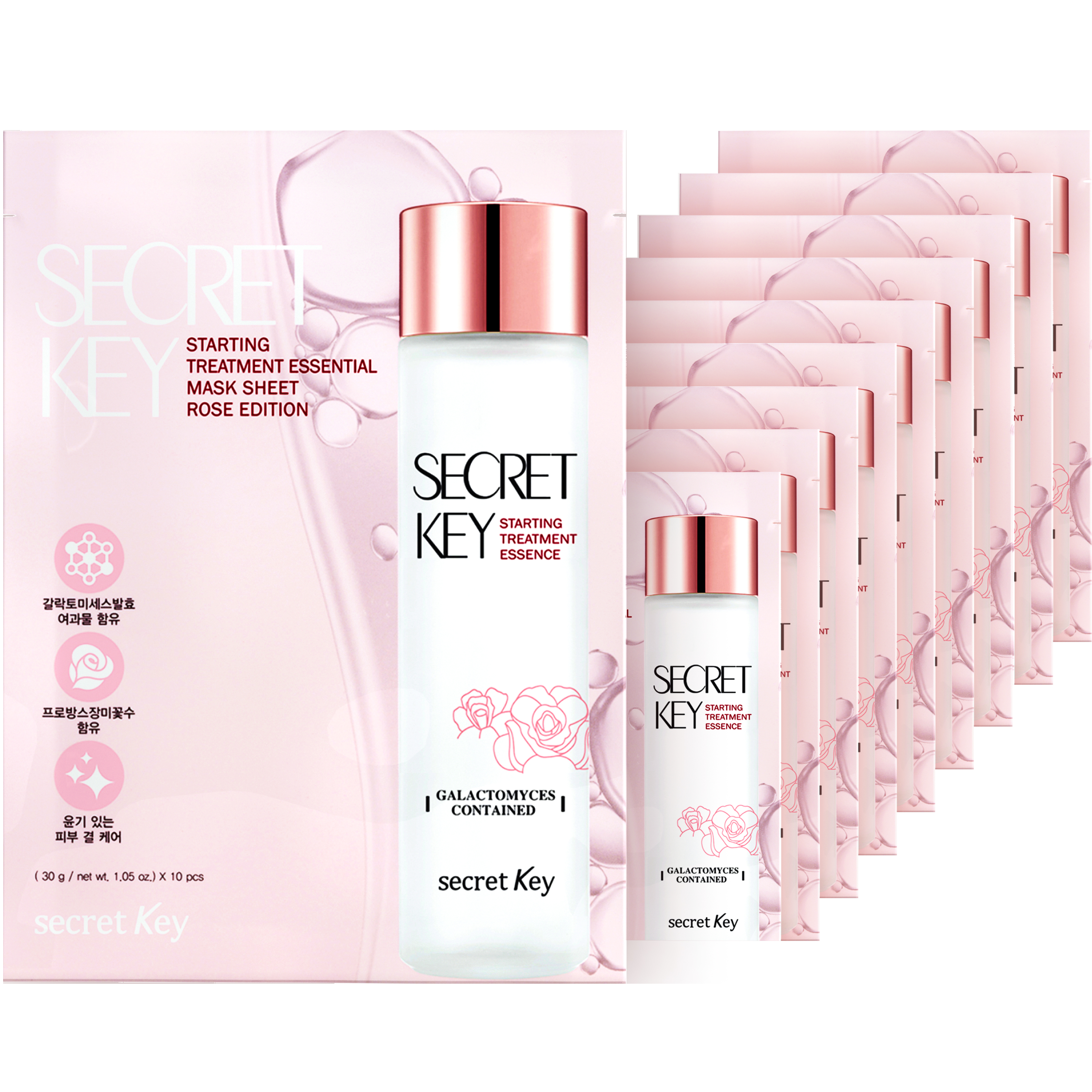 

Тканевая маска Secret Key для лица STARTING TREATMENT ESSENTIAL MASK SHEET ROSE EDITION 10