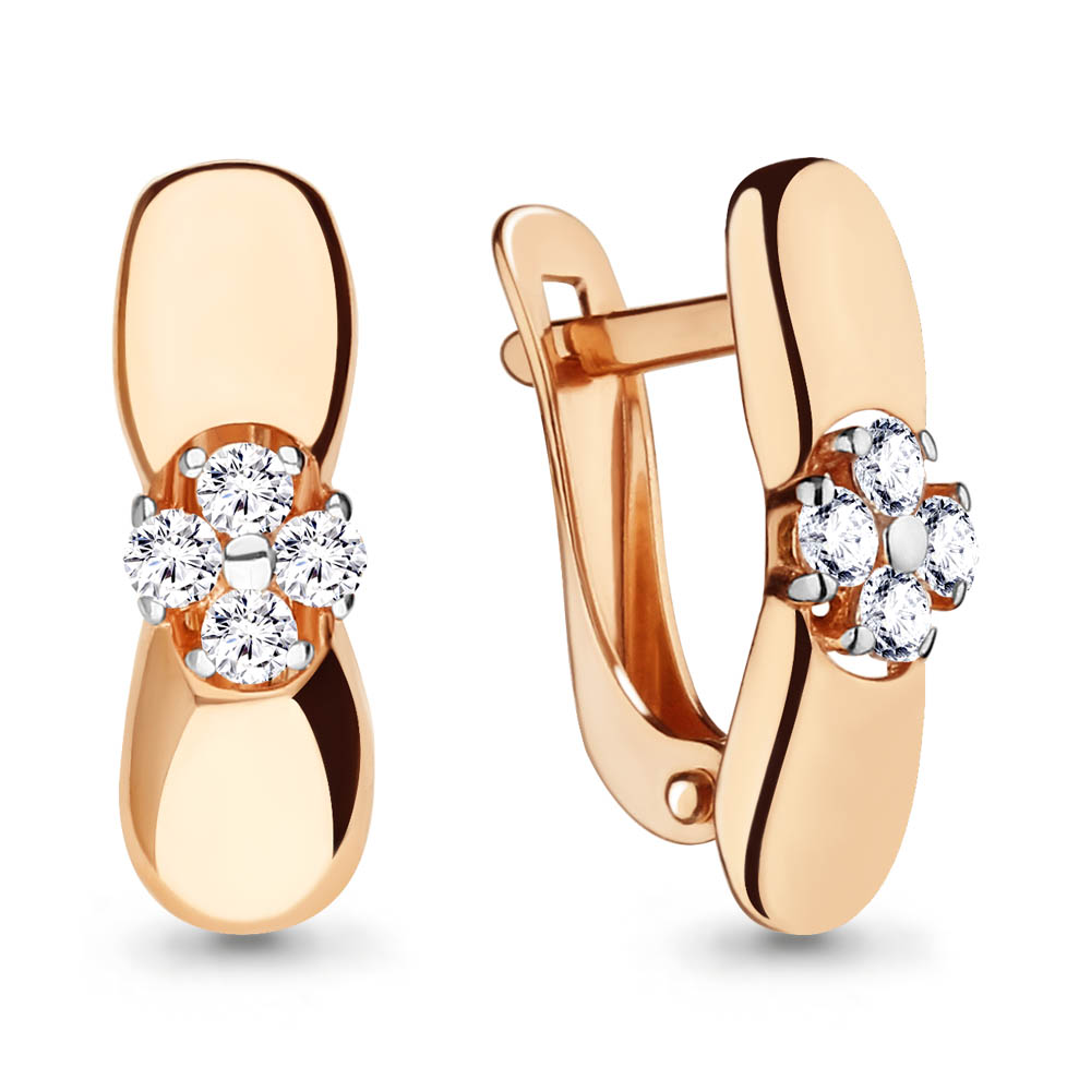 

Серьги из красного золота с фианитом Aquamarine Aquamarine 46123_585_кз, 46123_585_кз