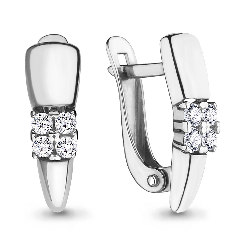 

Серьги из серебра с фианитом Aquamarine Aquamarine 46119А_925_р, 46119А_925_р