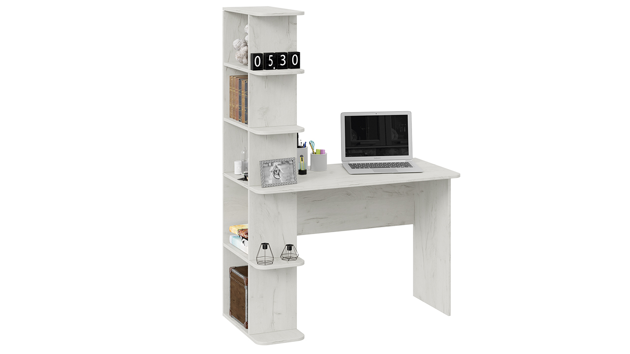 фото Письменный стол, компьютерный стол,тип 4, мебель трия, дуб крафт белый