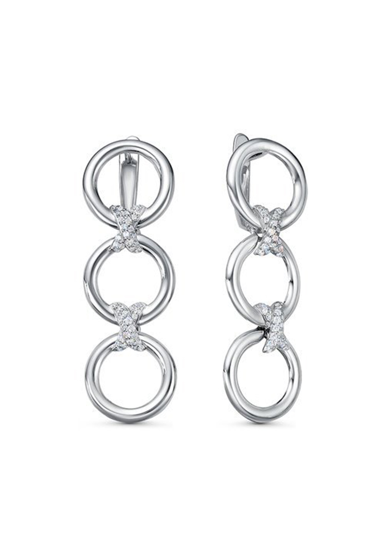 

Серьги подвески из серебра с фианитом Kari Jewelry с1201007, с1201007