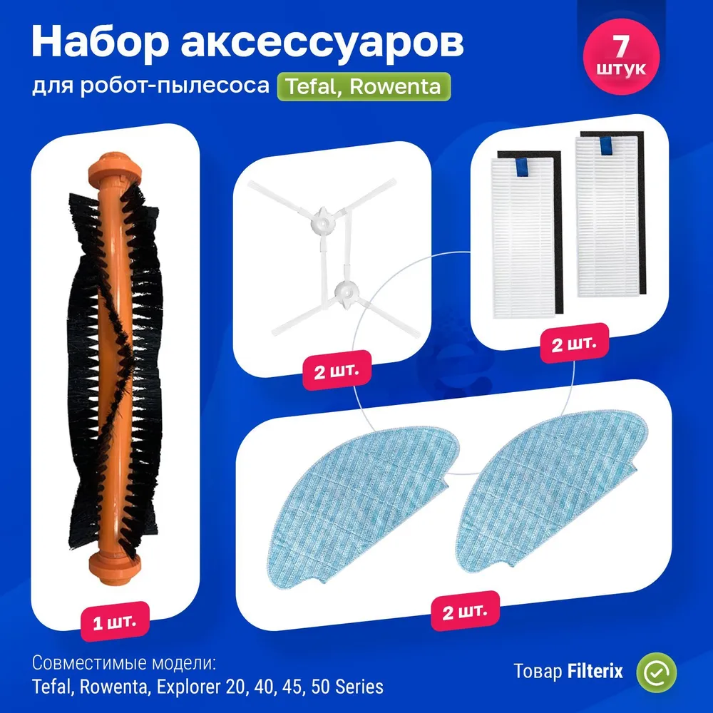 

Комплект аксессуаров для роботов-пылесосов Filterix F100292, F100292