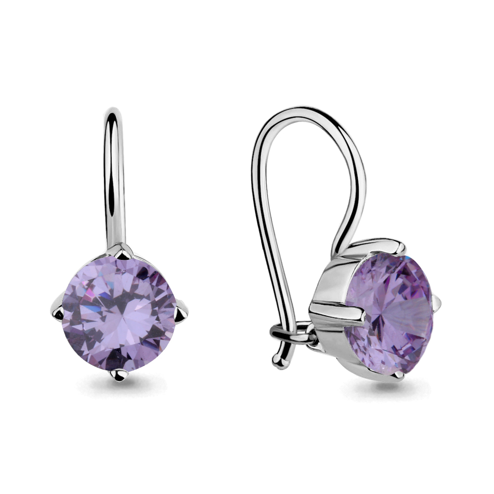 

Серьги из серебра с фианитом Aquamarine Aquamarine 46071С_925_р, 46071С_925_р