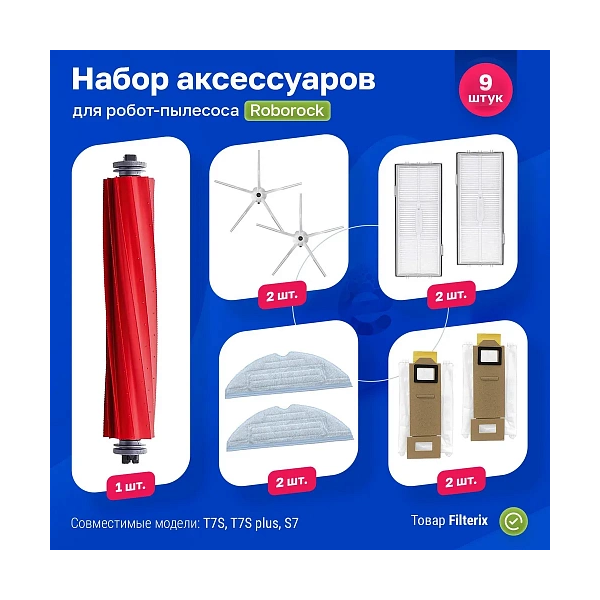 

Комплект аксессуаров для роботов-пылесосов Filterix F100128, F100128