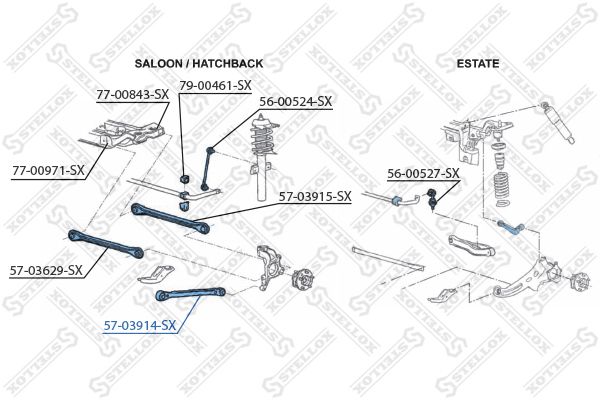 

57-03914-SX_рычаг задней подвески продольный! Sedan Ford Mondeo all 01>