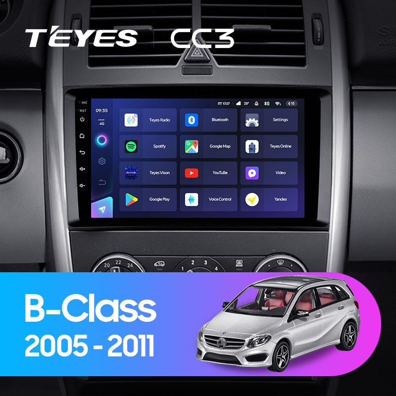 Автомобильная магнитола Teyes CC3L 432 Mercedes Benz B-Class T245 2005-2011 2770000₽
