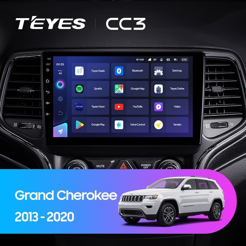 Автомобильная магнитола Teyes CC3L 432 Jeep Grand Cherokee WK2 2013-2020 2850000₽