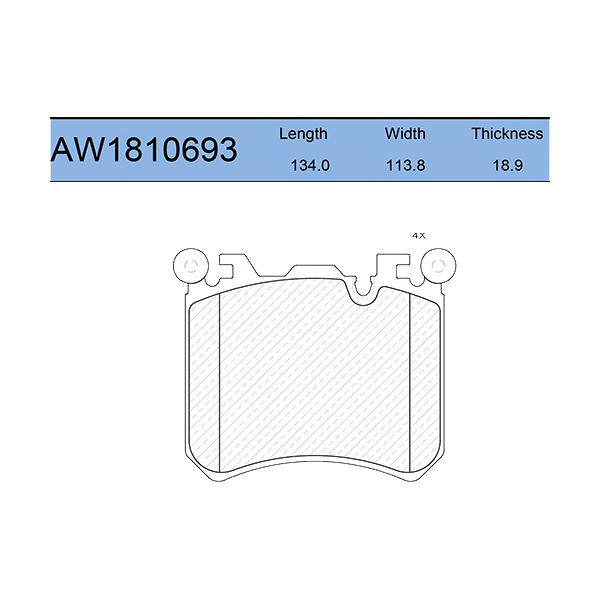 Колодки тормозные передние AywiParts aw1810693