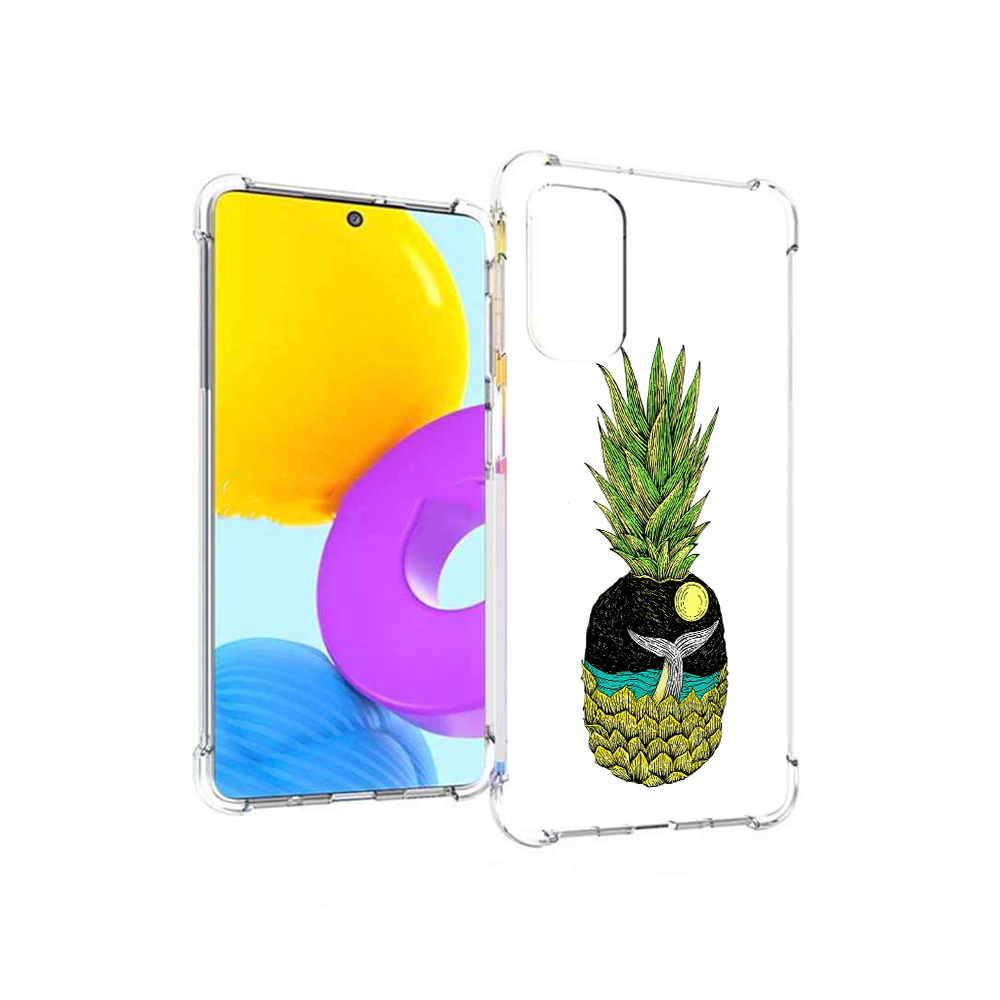 

Чехол MyPads Tocco для Samsung Galaxy M52 5G ананас с китом (PT226932.542.220), Прозрачный, Tocco
