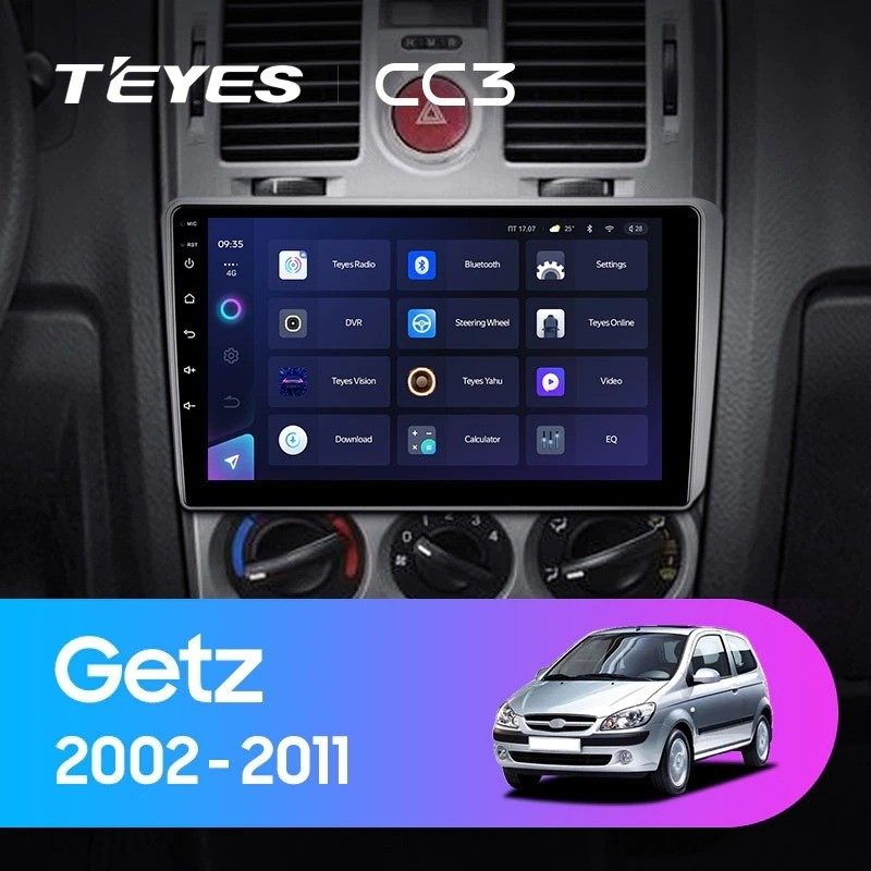 Автомобильная магнитола Teyes CC3L 4/32 Hyundai Getz (2002-2011) F2