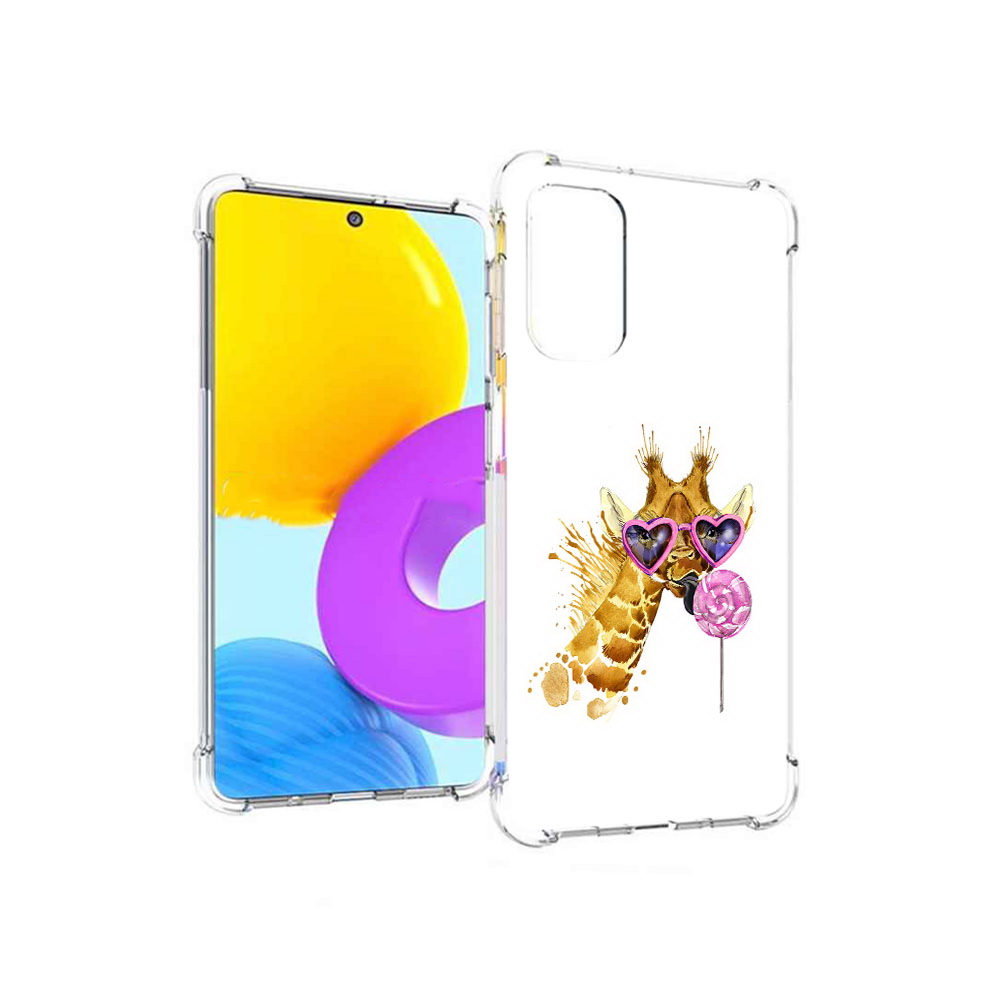 

Чехол MyPads Tocco для Samsung Galaxy M52 5G акварельный жираф (PT226932.542.217), Прозрачный, Tocco