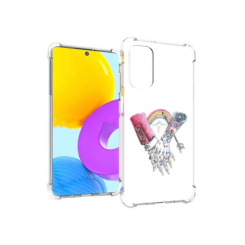 

Чехол MyPads Tocco для Samsung Galaxy M52 5G абстракция руки в татуировках, Прозрачный, Tocco