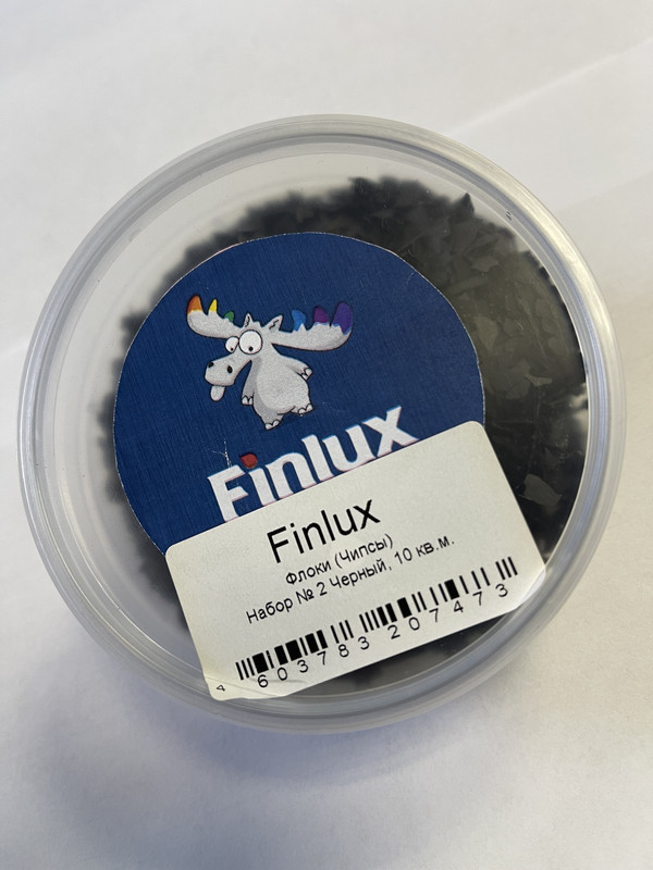 

Флоки-Набор Finlux № 2 чипсы черные 10 кв.м., Черный
