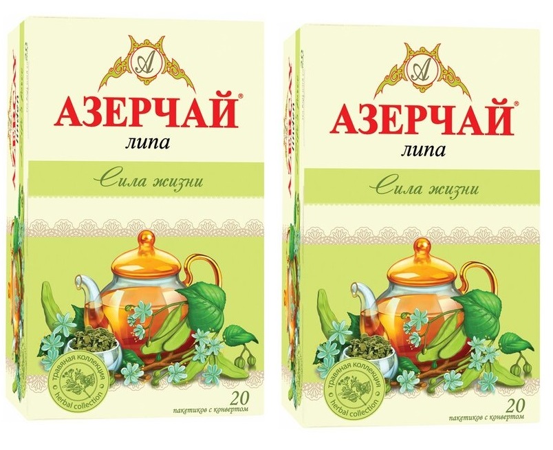 Чай травяной Azercay Сила жизни с цветками Липы 20 шт х 2 упаковки 667₽