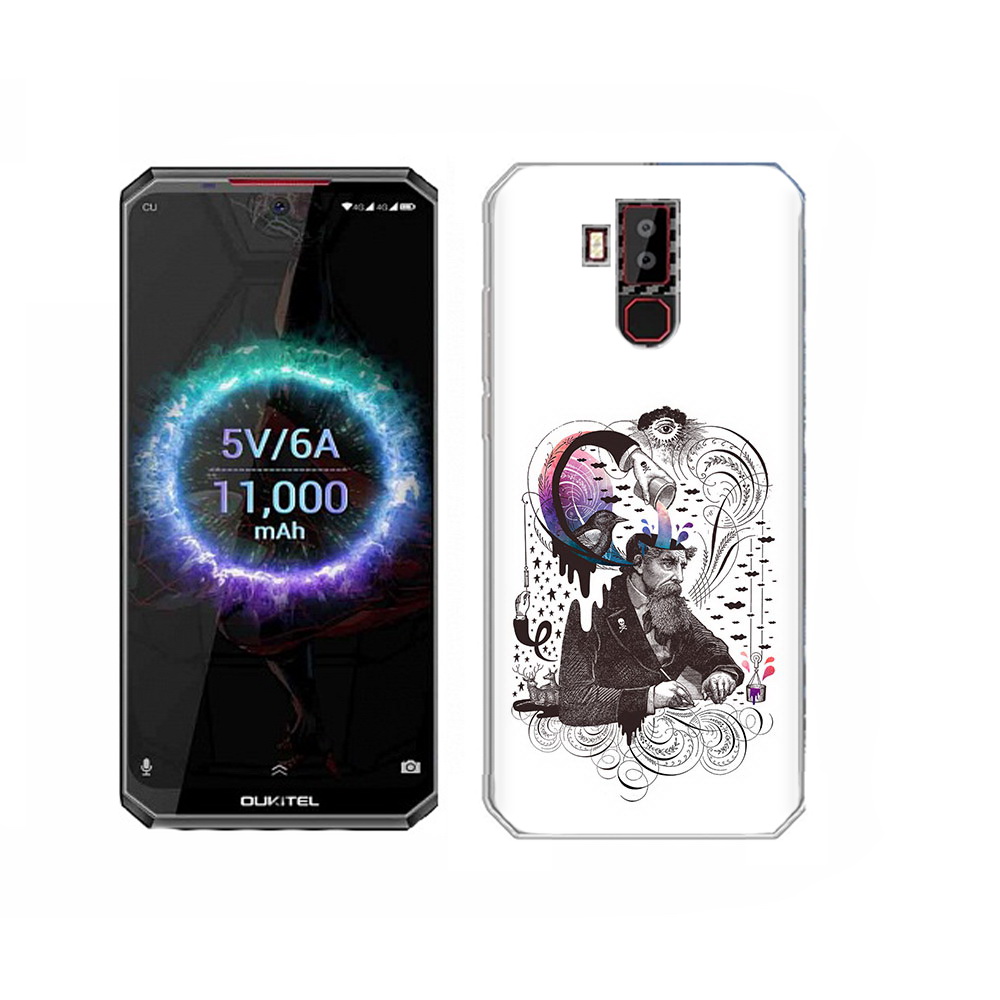 

Чехол MyPads Tocco для Oukitel K13 Pro абстракция думающий мужчина, Прозрачный, Tocco