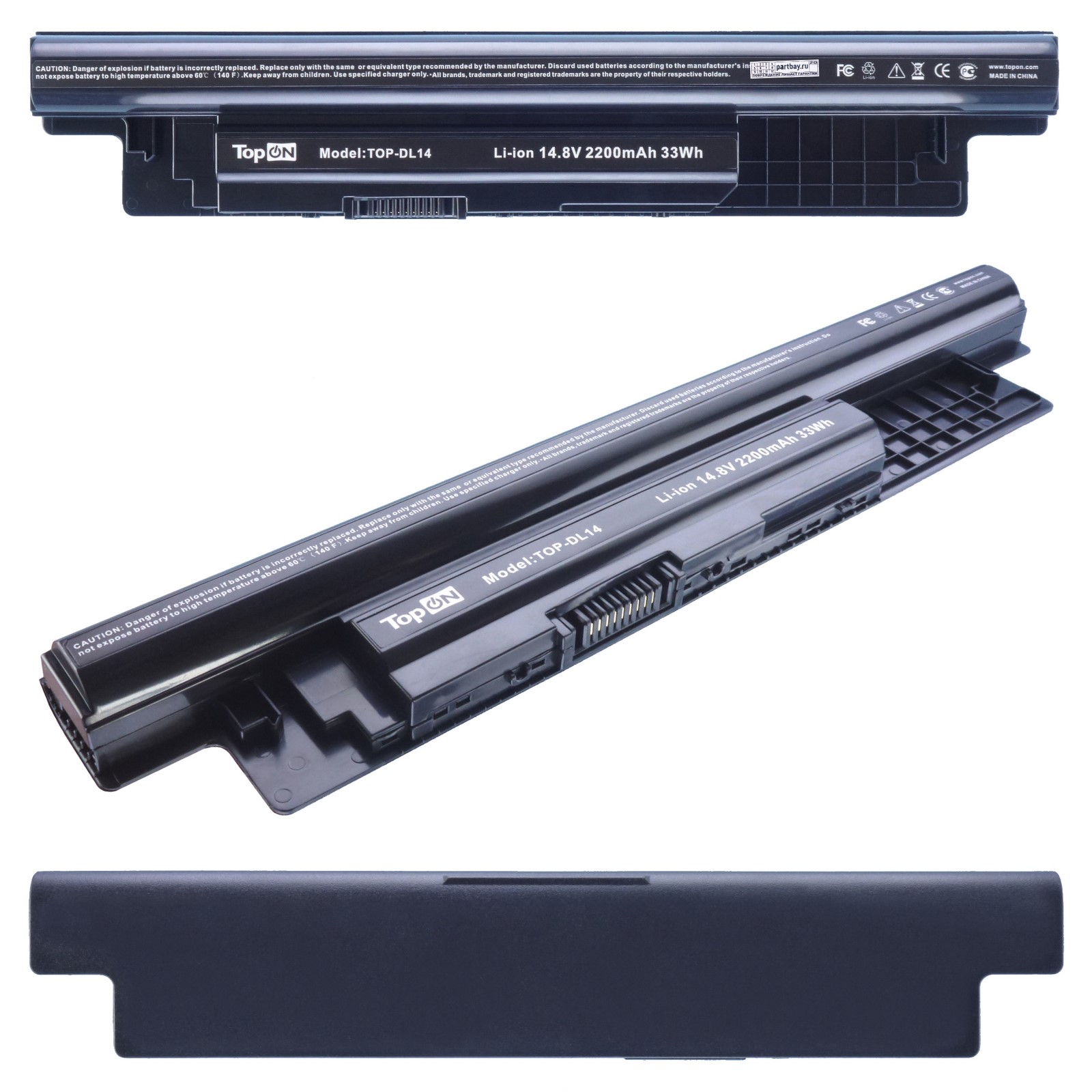 

W6XNM Аккумулятор для Dell 14.8V 2200mAh TopON
