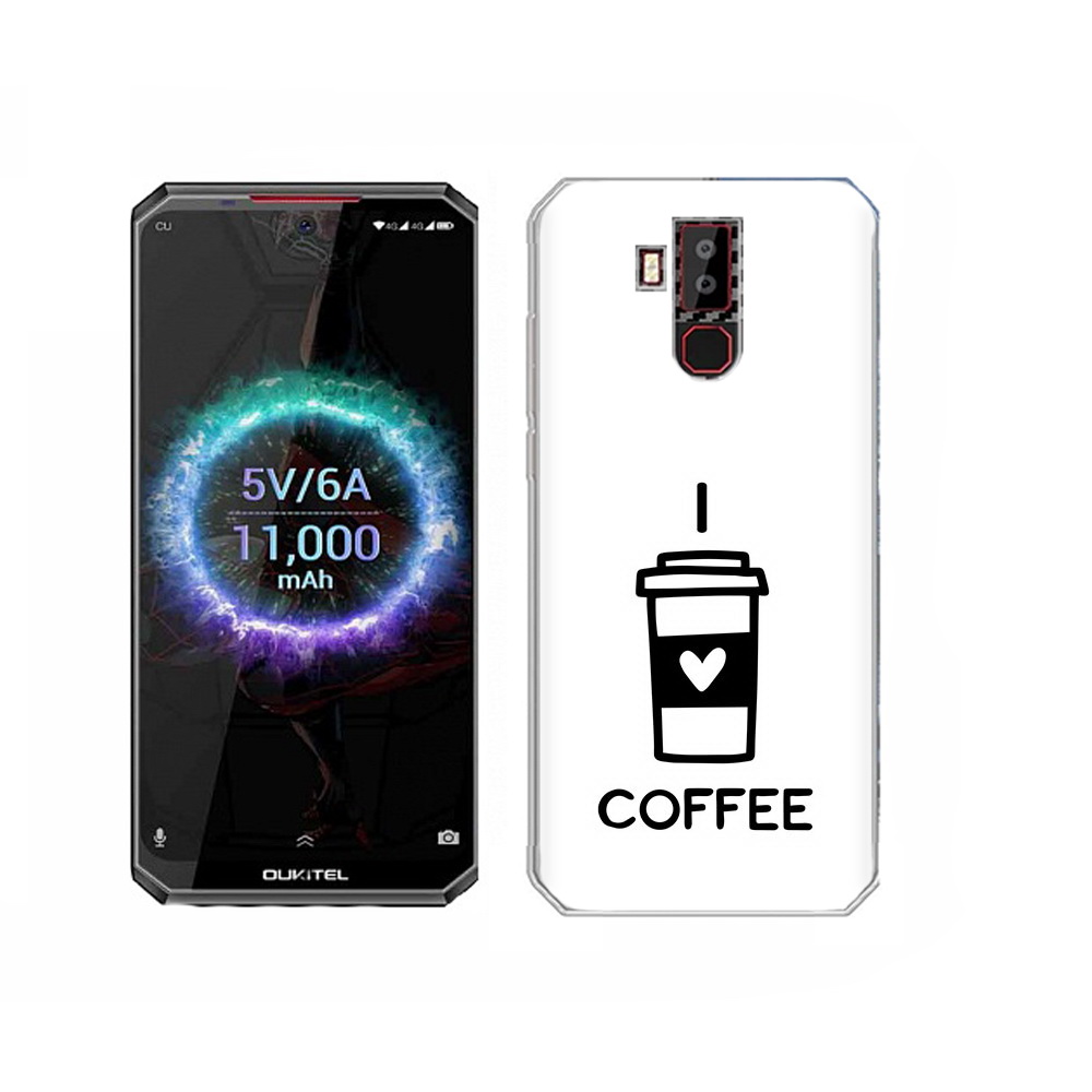 

Чехол MyPads Tocco для Oukitel K13 Pro Я люблю кофе, Прозрачный, Tocco