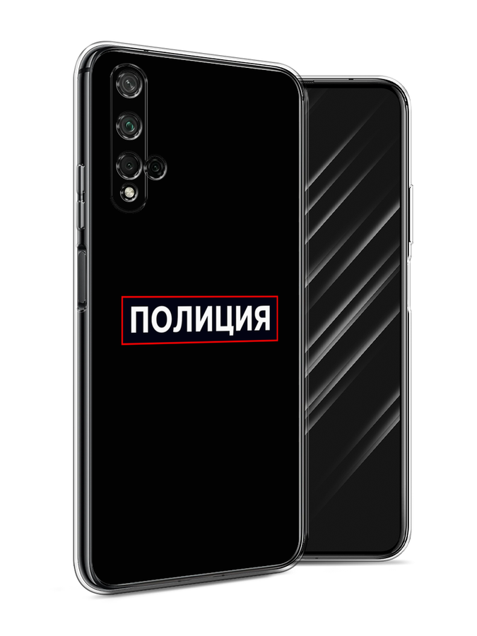 

Чехол Awog на Honor 20 "Police logo", Черный;белый;красный, 69550-5