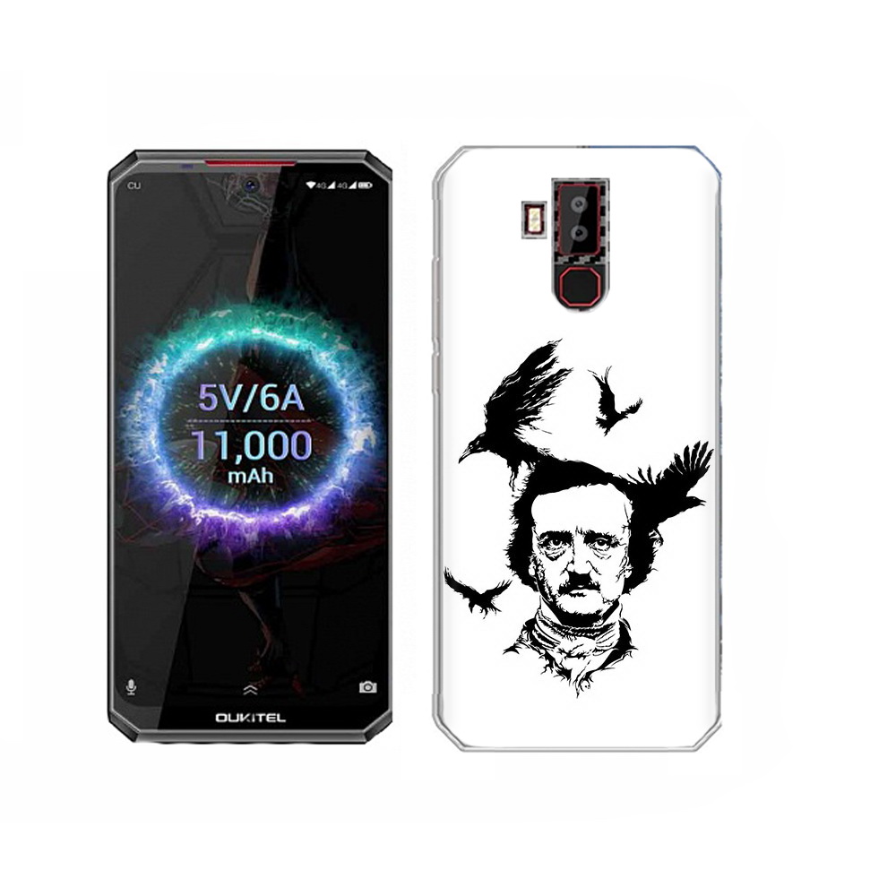 

Чехол MyPads Tocco для Oukitel K13 Pro Эдгар Аллан черно белый, Прозрачный, Tocco
