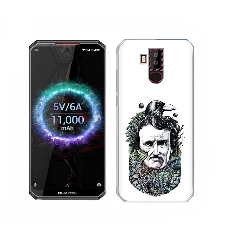 

Чехол MyPads Tocco для Oukitel K13 Pro Эдгар Аллан с вороном, Прозрачный, Tocco