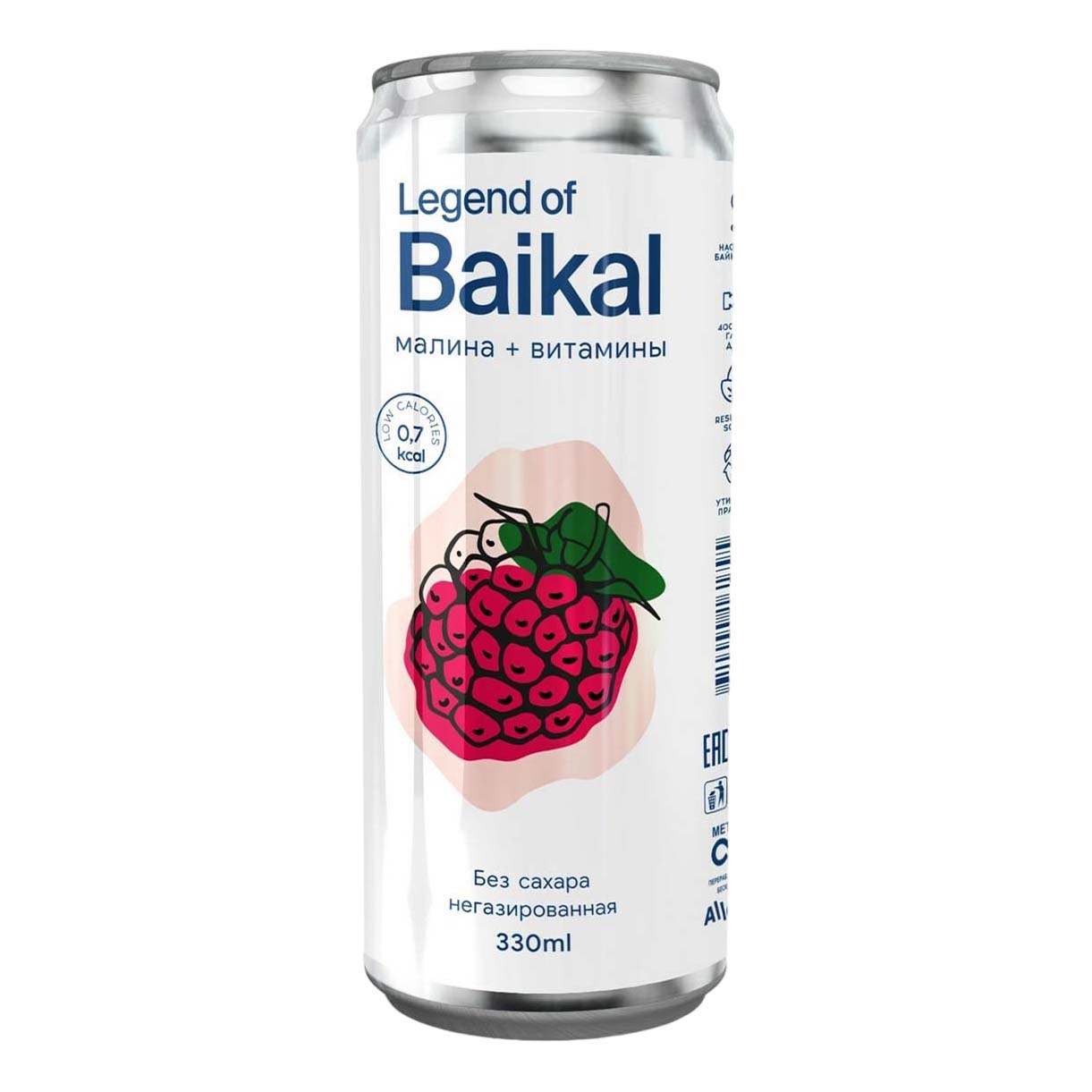 Вода питьевая Legend of Baikal со вкусом малины негазированная 0,33 л