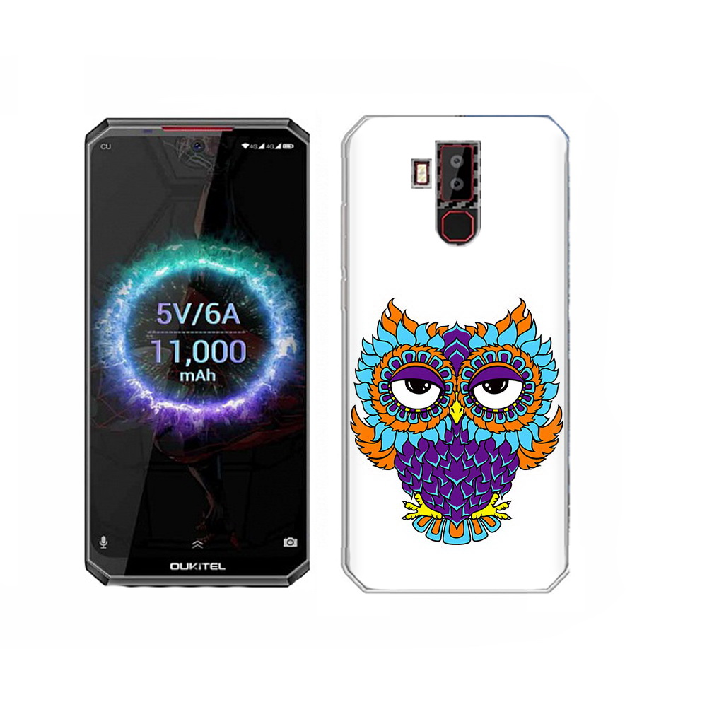 

Чехол MyPads Tocco для Oukitel K13 Pro Цветная сова, Прозрачный, Tocco
