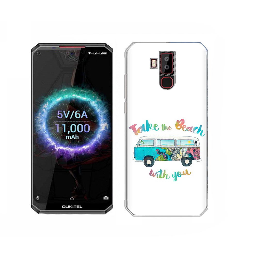 

Чехол MyPads Tocco для Oukitel K13 Pro Хиппи автобус, Прозрачный, Tocco
