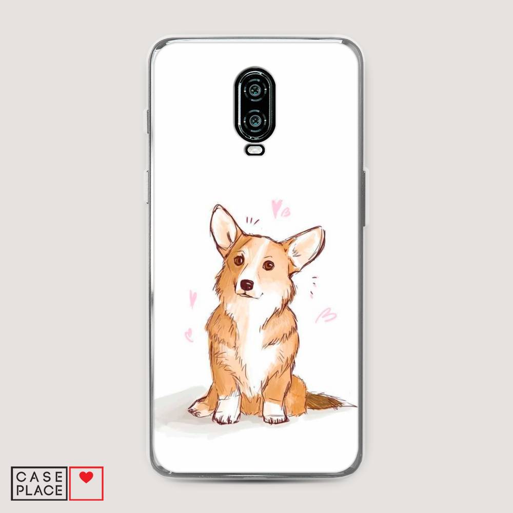

Чехол Awog на Oneplus 6T / ВанПлас 6T "Корги любовь", Бежевый;белый, 150650-1