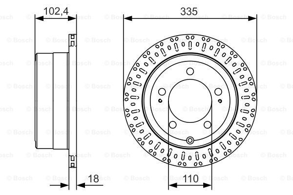 

Тормозной диск Bosch комплект 1 шт. 0986479A61