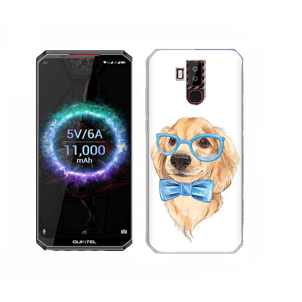 

Чехол MyPads Tocco для Oukitel K13 Pro Собака интеллигент, Прозрачный, Tocco